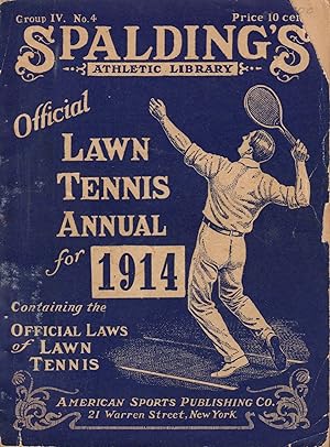 Spalding's Athletic Library Official Lawn Tennis Annual for 1914