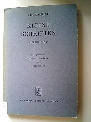 Image du vendeur pour Kleine Schriften. Vierter Band. mis en vente par Antiquariat Bookfarm