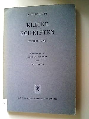 Bild des Verkufers fr Kleine Schriften. Vierter Band. zum Verkauf von Antiquariat Bookfarm