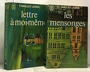 Imagen del vendedor de Lettre  moi-mme + Les mensonges a la venta por crealivres