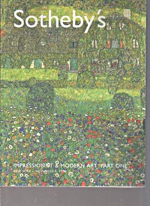Seller image for Sothebys 2003 Impressionist & Modern Art Part One for sale by thecatalogstarcom Ltd