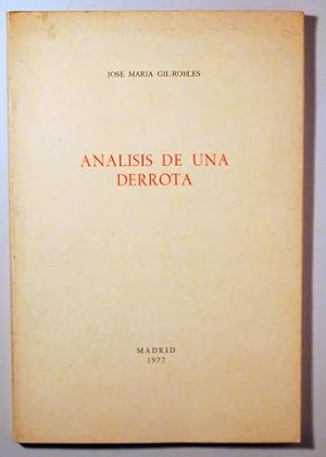 Imagen del vendedor de ANLISIS DE UNA DERROTA - Madrid 1977 a la venta por Llibres del Mirall