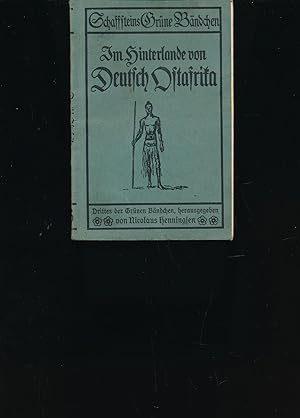 Seller image for Im Hinterlande von Deutsch-Ostafrika,Federzeichnungen von Max Slevogt,Federzeichnungen von Max Slevogt;Federzeichnungen von Max Slevogt for sale by Antiquariat Kastanienhof