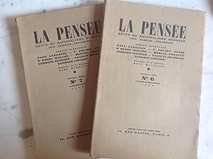 Revue du Rationalisme moderne " La PENSEE " deux volumes de 1946 de janvier à juin - N : 6 et 7