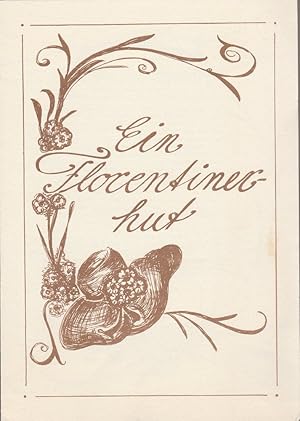 Imagen del vendedor de Programmheft Eugene Labiche EIN FLORENTINERHUT Premiere 29. November 1985 Spielzeit 1985 / 86 Heft 5 a la venta por Programmhefte24 Schauspiel und Musiktheater der letzten 150 Jahre