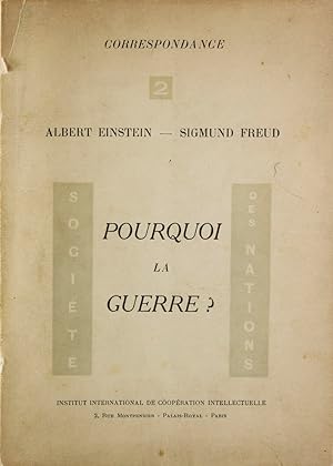 Bild des Verkufers fr Pourquoi la guerre? [Translated by Blaise Briod] zum Verkauf von James Cummins Bookseller, ABAA