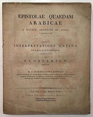 Epistolae quaedam arabicae a Mauris, Aegyptiis et Syris conscriptae