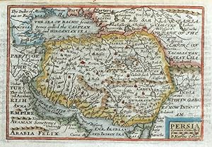 Antique Map PERSIA, IRAN, Van Den Keere, Miniature Speed original 1675