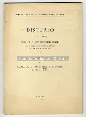 Bild des Verkufers fr Guadamecies. Discurso leido en el acto de su recepcin pblica el dia 7 de mayo de 1945 y contestacin del Sr. Manuel Escriv de Roman. zum Verkauf von Llibreria Antiquria Delstres