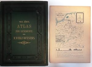 Bild des Verkufers fr Atlas zur Geschichte des Kriegswesens von der Urzeit bis zum Ende des 16. Jahrhunderts. Bewaffnung, Marsch- u. Kampfesweise, Befestigung, Belagerung, Seewesen. 100 lose lithographierte Tafeln in Flgelmappe. zum Verkauf von erlesenes  Antiquariat & Buchhandlung