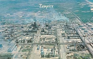 Petroleum Refineries Petrol Oil Tampico Aerial 1960s Mexican Mexico Postcard