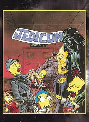 Star Wars Jedicon Jedi Convention With The Simpsons Star Wars Postcard