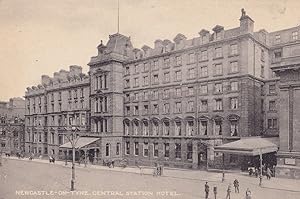 Newcastle On Tyne Central Station Hotel Antique Postcard