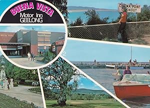 Buena Vista Motor Inn Geelong Australian Map Postcard