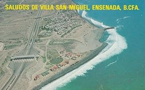 Saludos De Villa San Miguel Ensenada Aerial Mexico Postcard