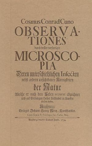 Microscopia. Einführung von Armin Geus. - Observationes durch dessen verfertigte Microscopia dere...