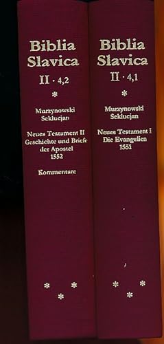 Testamentu nowego czesc. 2 Bände. Des Neuen Testamentes Erster Teil: Die vier heiligen Evangelien...