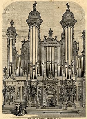 Die große Orgel von Walker [!] (in Ludwigsburg) in der Musikhalle zu Boston.