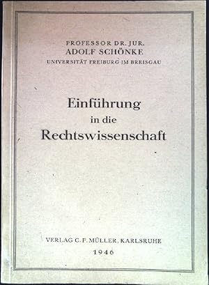 Immagine del venditore per Einfhrung in die Rechtswissenschaft venduto da books4less (Versandantiquariat Petra Gros GmbH & Co. KG)