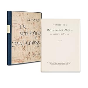 Imagen del vendedor de Die Verlobung in San Domingo. Oper in zwei Aufzgen nach einer Novele von Heinrich von Kleist. Klavierauszug. a la venta por Antiquariat  J. Voerster