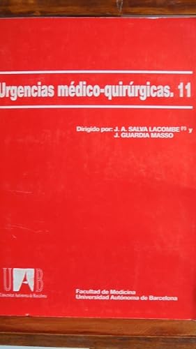 Imagen del vendedor de URGENCIAS MDICO-QUIRRGICAS. 11 a la venta por LIBRERA ROBESPIERRE