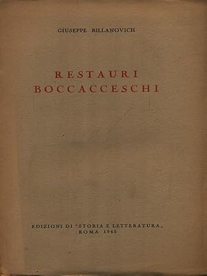 Seller image for Restauri boccacceschi for sale by Miliardi di Parole