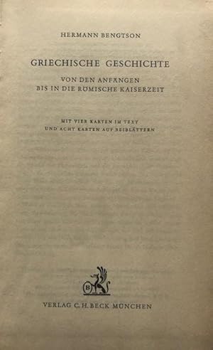 Seller image for Griechische Geschichte. Von den Anfngen bis in die rmische Kaiserzeit. for sale by Antiquariat Lohmann