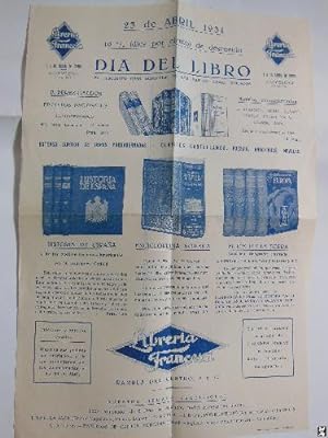 Antiguo Cartel Publicitario - Old Advertising Poster : DIA DEL LIBRO. 1931
