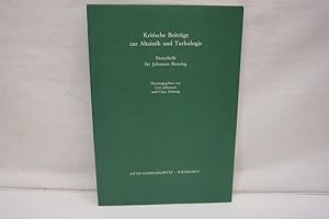 Kritische Beiträge zur Altaistik und Turkologie: Festschrift für Johannes Benzing Festschrift für...