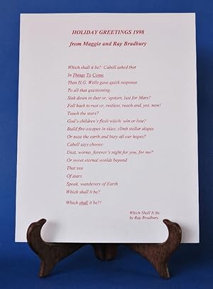 Holiday Greetings 1998 / Which Shall It Be