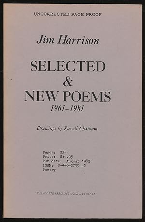 Seller image for Selected & New Poems 1961-1981 for sale by Between the Covers-Rare Books, Inc. ABAA