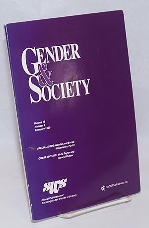 Seller image for Gender & Society: vol. 13, #1, February 1999: special issue; Gender & Social Movements part two for sale by Bolerium Books Inc.