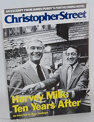 Bild des Verkufers fr Christopher Street: vol. 11, #7, whole issue #127, September 1988; Harvey Milk: Ten Years after zum Verkauf von Bolerium Books Inc.