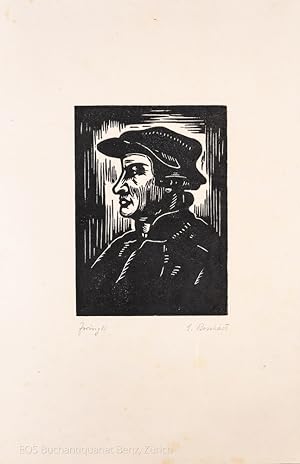 Portrait von Ulrich Zwingli (Brustbild im Profil).