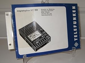 Magnetophon MC 100. Hinweise zur Bedienung. Operating instructions. Mode d'emploi. Istruzioni per...