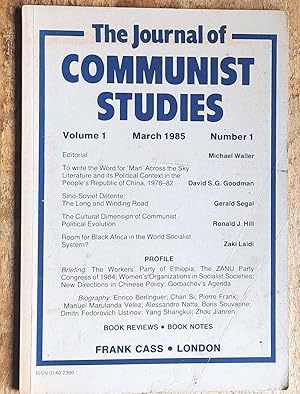 Bild des Verkufers fr The Journal of Communist Studies March 1985 Volume 1 Number 1 zum Verkauf von Shore Books