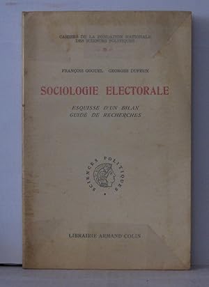 Image du vendeur pour Sociologie lectorale esquisse d'un bilan guide de recherches mis en vente par Librairie Albert-Etienne