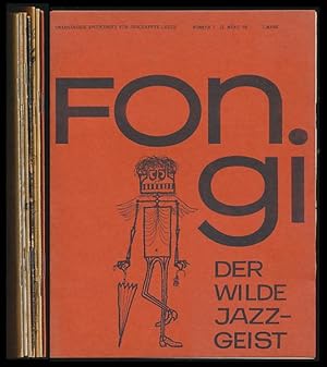 Bild des Verkufers fr Fongi. Der wilde Jazzgeist. Unabhngige Zeitschrift fr geschaffte Leute. [7 Hefte. Nummer 1-5/1958, Nummer 1 und 2/1959 (= komplett).] zum Verkauf von Antiquariat Lenzen