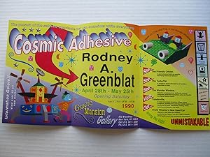 Seller image for Rodney Alan Greenblat Cosmic Adhesive Gracie Mansion Gallery 1990 Exhibition invite postcard/ poaster for sale by ANARTIST