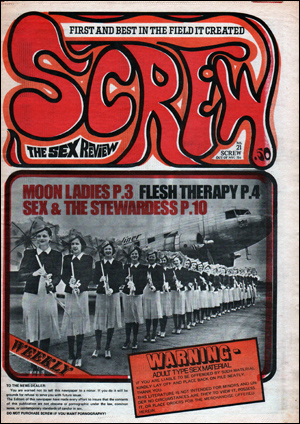 Seller image for Screw : The Sex Review, Vol.1, No. 21 (July 25, 1969) for sale by Specific Object / David Platzker