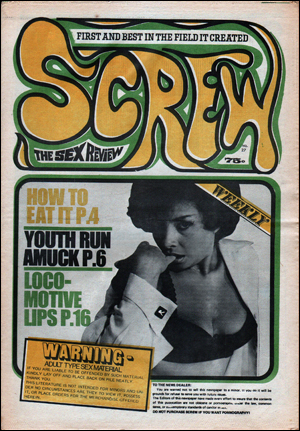 Imagen del vendedor de Screw : The Sex Review, Vol. 1, No. 27 (September 8, 1969) a la venta por Specific Object / David Platzker