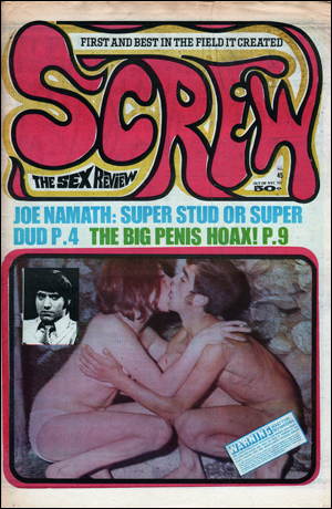 Seller image for Screw : The Sex Review, Vol. 1, No. 45 (January 12 1970) for sale by Specific Object / David Platzker