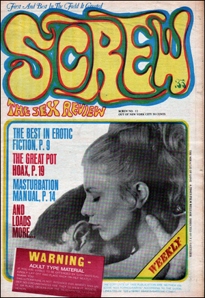 Seller image for Screw : The Sex Review, Vol. 1, No. 12 (May 9, 1969) for sale by Specific Object / David Platzker