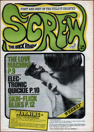 Seller image for Screw : The Sex Review, Vol. 1, No. 20 (July 18, 1969) for sale by Specific Object / David Platzker