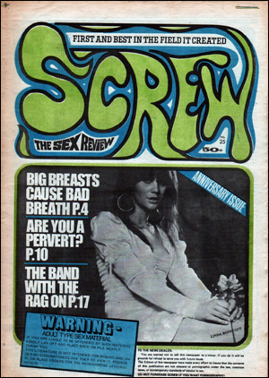 Seller image for Screw : The Sex Review, Vol. 1, No. 25 (August 25, 1969) for sale by Specific Object / David Platzker