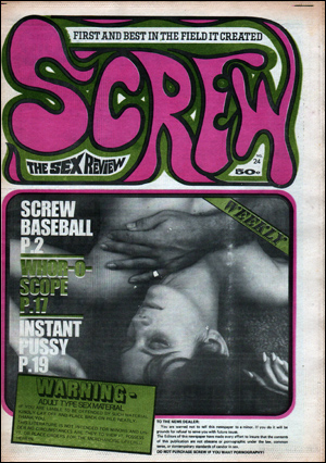 Immagine del venditore per Screw : The Sex Review, No. 24 (August 18, 1969) venduto da Specific Object / David Platzker