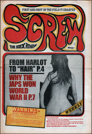 Seller image for Screw : The Sex Review, Vol. 1, No. 29 (September 22, 1969) for sale by Specific Object / David Platzker