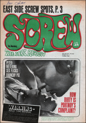 Immagine del venditore per Screw : The Sex Review, Vol. 1, No. 8 (April 4, 1969) venduto da Specific Object / David Platzker
