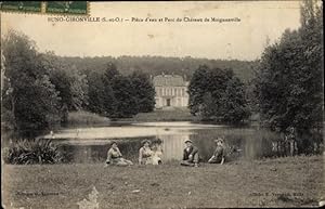 Ansichtskarte / Postkarte Buno Gironville Essonne, Château de Moignanville et Pièce d´Eau
