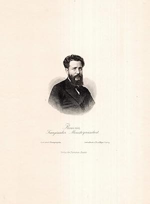 Seller image for Rouvier, Franzsischer Ministerprsident. Stahlstich-Portrt von Weger nach einer Photographie. for sale by Antiquariat Dennis R. Plummer